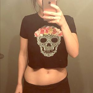 Juniors “Disney” crop top short sleeve shirt